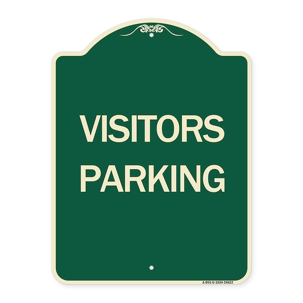 Signmission Parking Lot Visitors Parking Heavy-Gauge Aluminum Architectural Sign, 24" x 18", G-1824-24622 A-DES-G-1824-24622 - main